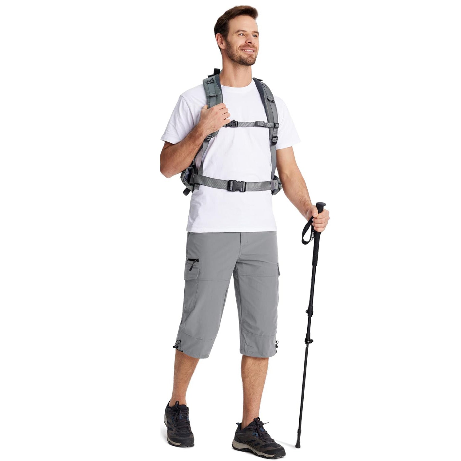 Men's 3/4 Capri Quick Dry Sports Shorts - veyora