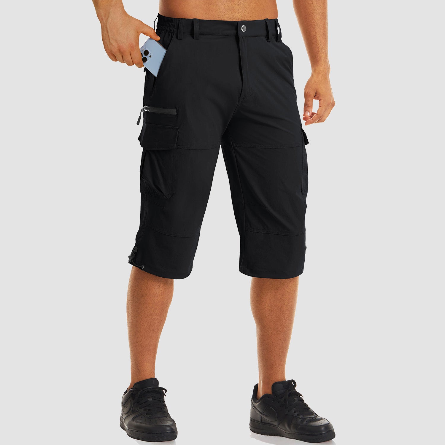 Men's 3/4 Capri Quick Dry Sports Shorts - veyora