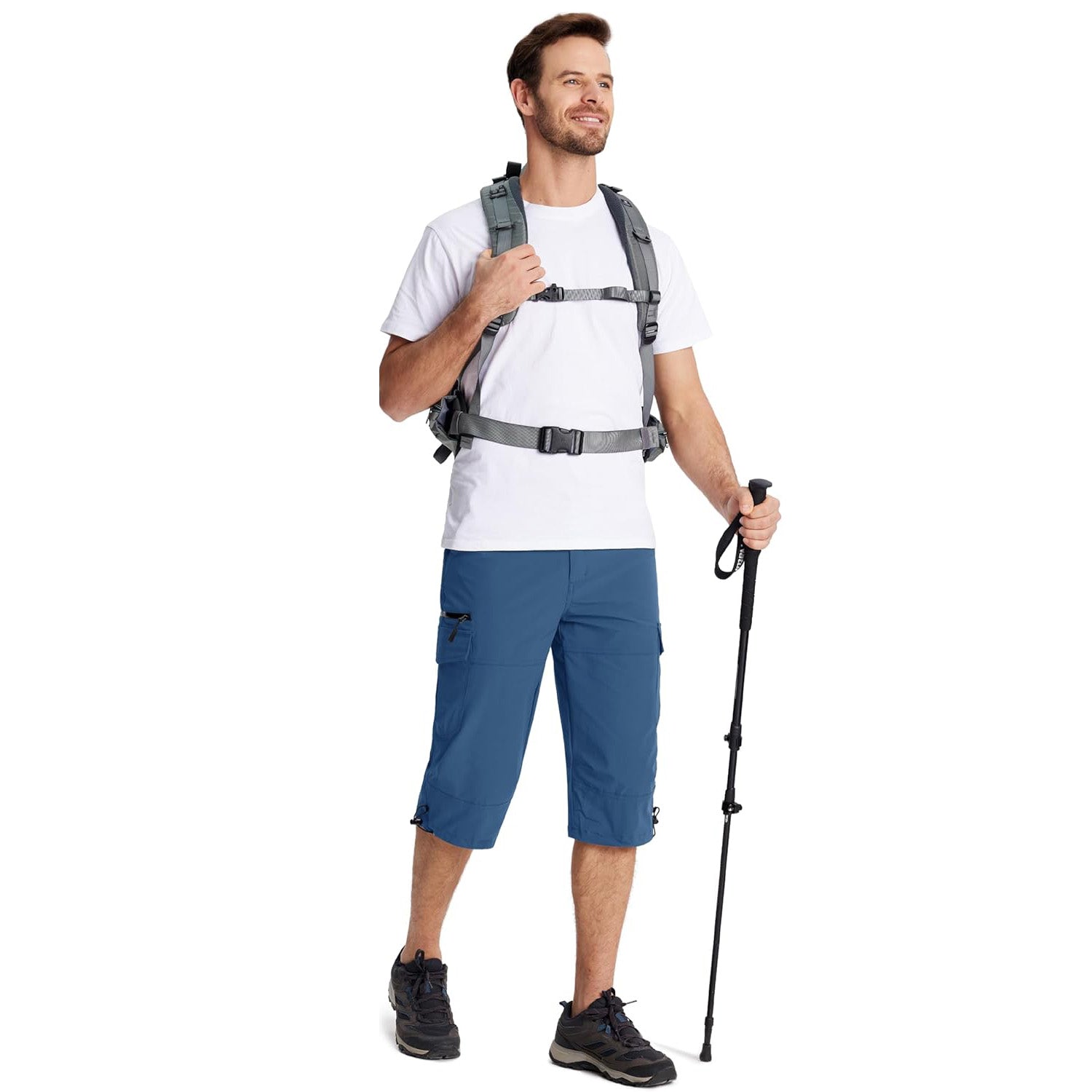 Men's 3/4 Capri Quick Dry Sports Shorts - veyora