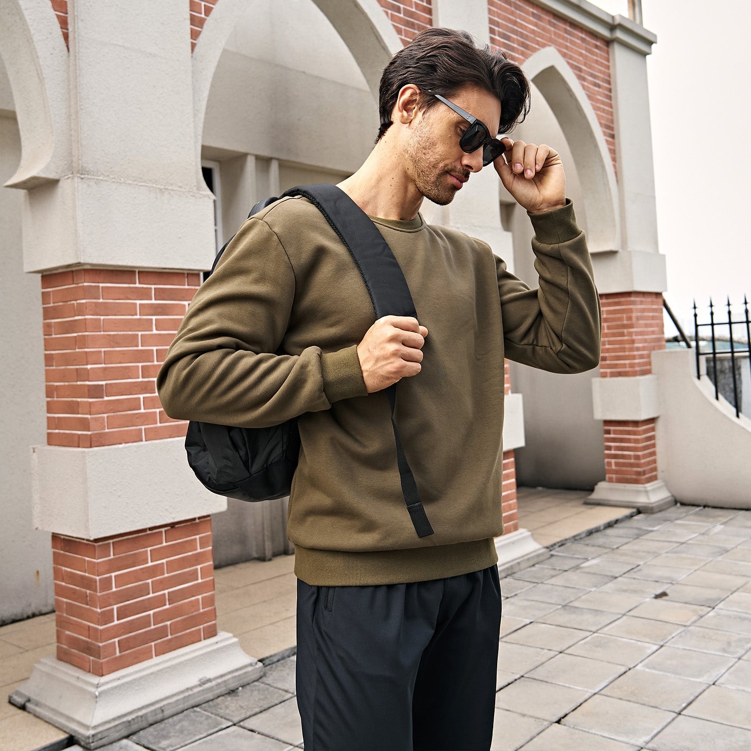 Men's Basic Pullover Crewneck Sweater Fleece Lined Sweatshirt - veyora