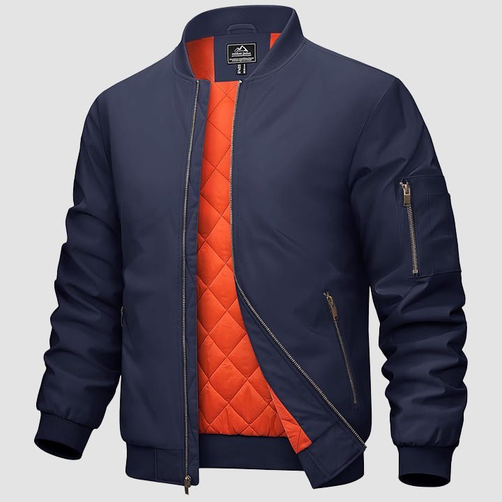 Men's Bomber Jacket – Casual Zip - Up Windbreaker - veyora