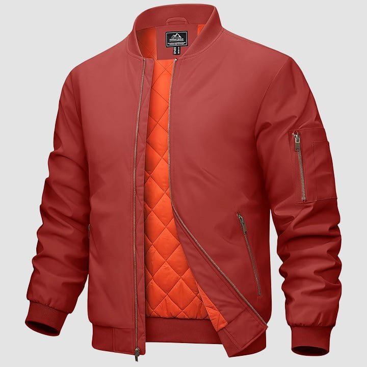 Men's Bomber Jacket – Casual Zip - Up Windbreaker - veyora