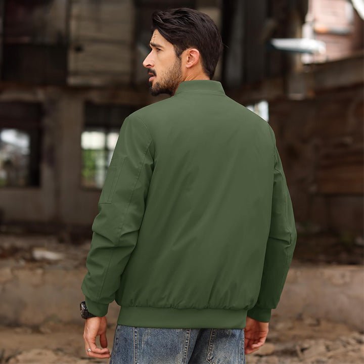Men's Bomber Jacket – Casual Zip-Up Windbreaker