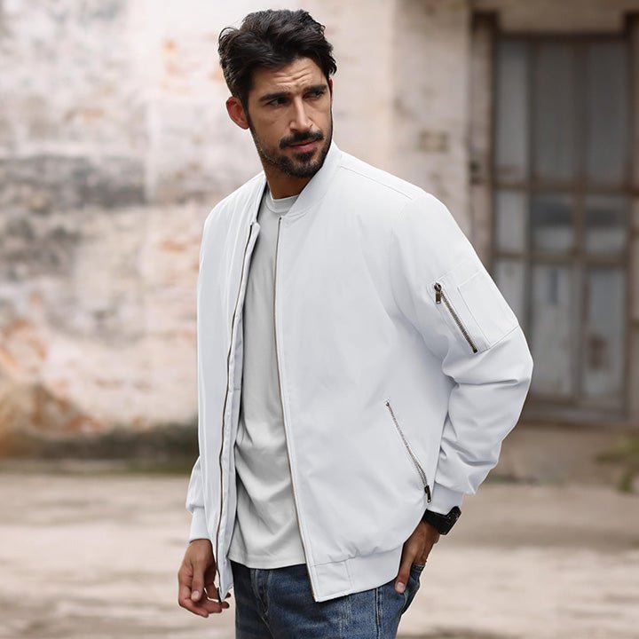 Men's Bomber Jacket – Casual Zip-Up Windbreaker