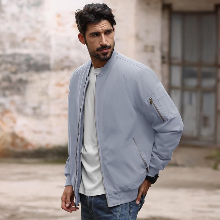 Men's Bomber Jacket – Casual Zip-Up Windbreaker