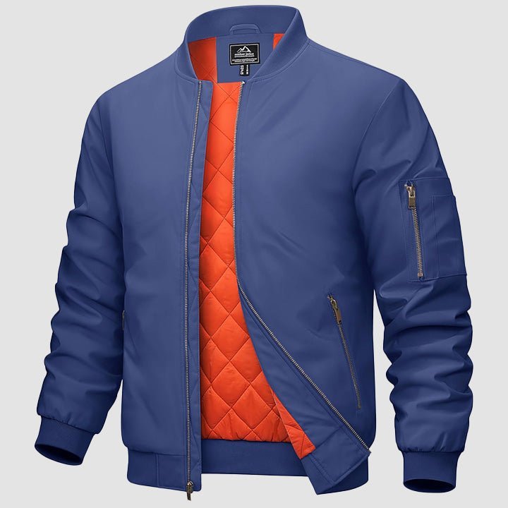 Men's Bomber Jacket – Casual Zip - Up Windbreaker - veyora