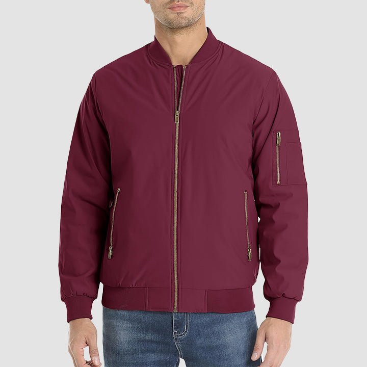 Men's Bomber Jacket – Casual Zip - Up Windbreaker - veyora
