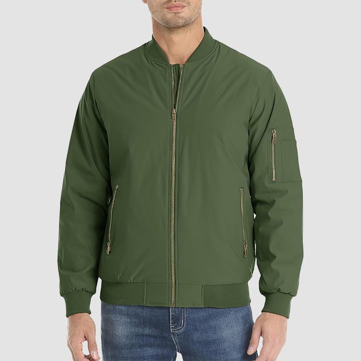 Men's Bomber Jacket – Casual Zip-Up Windbreaker