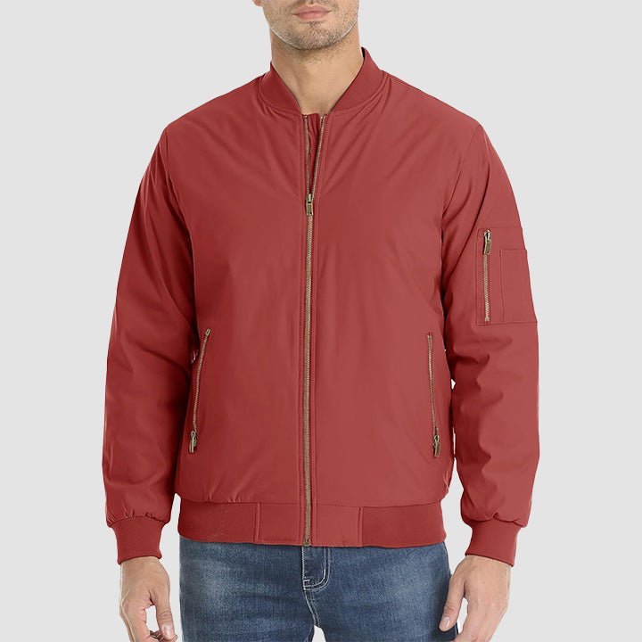 Men's Bomber Jacket – Casual Zip - Up Windbreaker - veyora