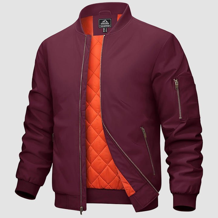 Men's Bomber Jacket – Casual Zip - Up Windbreaker - veyora