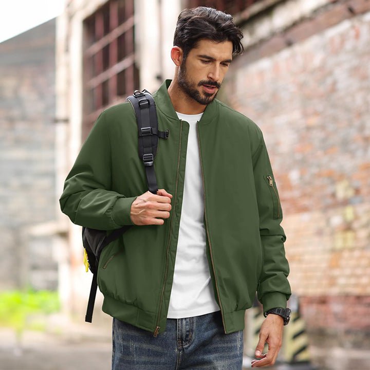 Men's Bomber Jacket – Casual Zip-Up Windbreaker