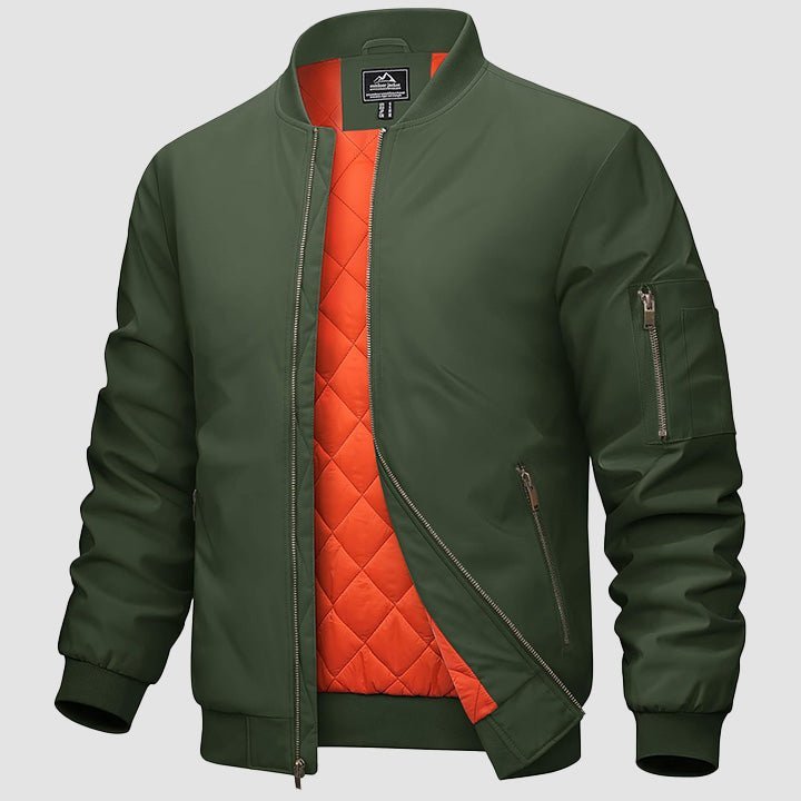 Men's Bomber Jacket – Casual Zip - Up Windbreaker - veyora