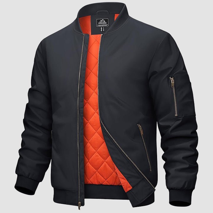 Men's Bomber Jacket – Casual Zip - Up Windbreaker - veyora