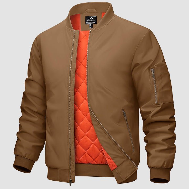 Men's Bomber Jacket – Casual Zip - Up Windbreaker - veyora