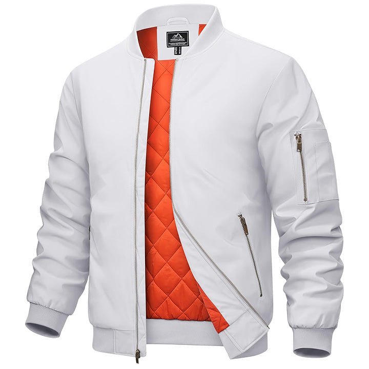 Men's Bomber Jacket – Casual Zip - Up Windbreaker - veyora
