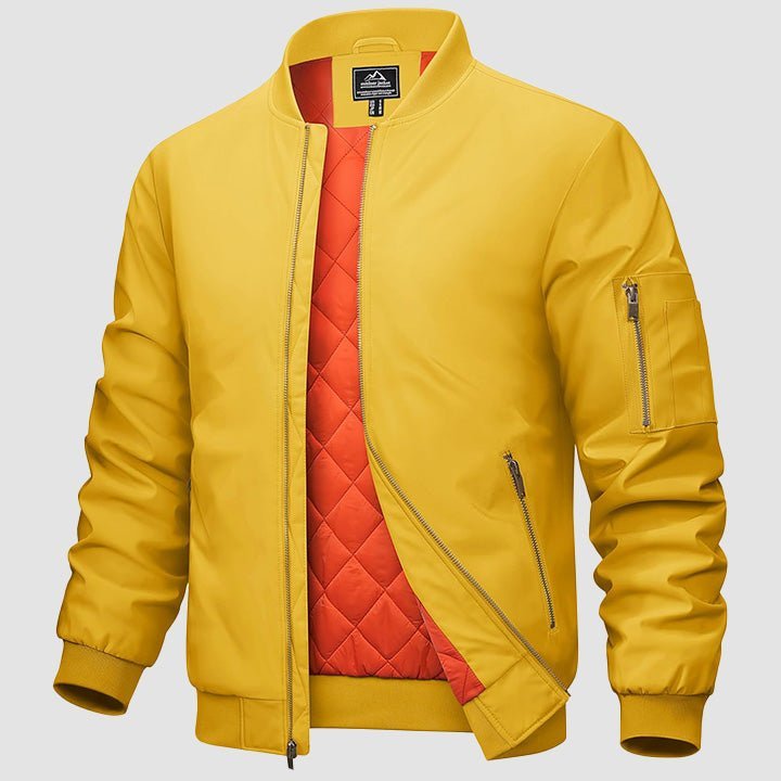 Men's Bomber Jacket – Casual Zip - Up Windbreaker - veyora