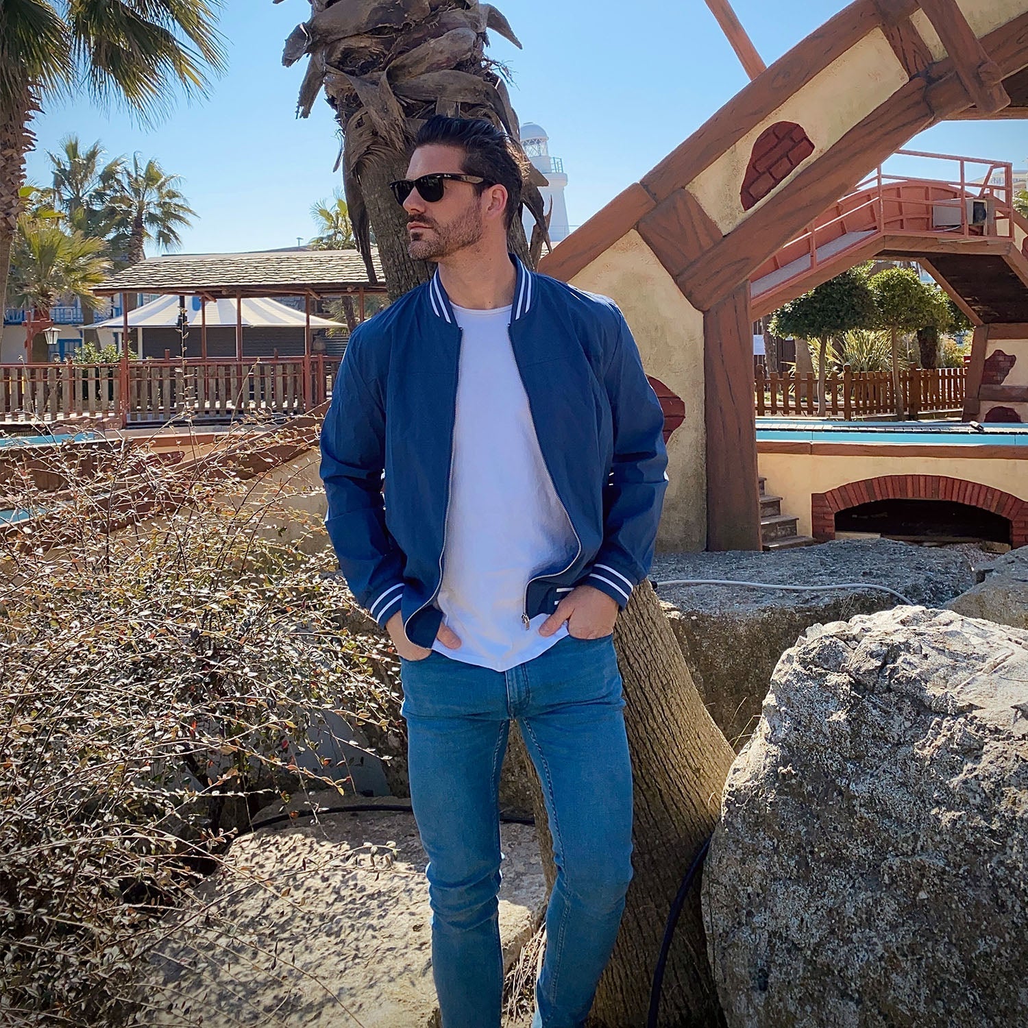 Men's Lightweight Bomber Jacket Casual Windbreaker - veyora