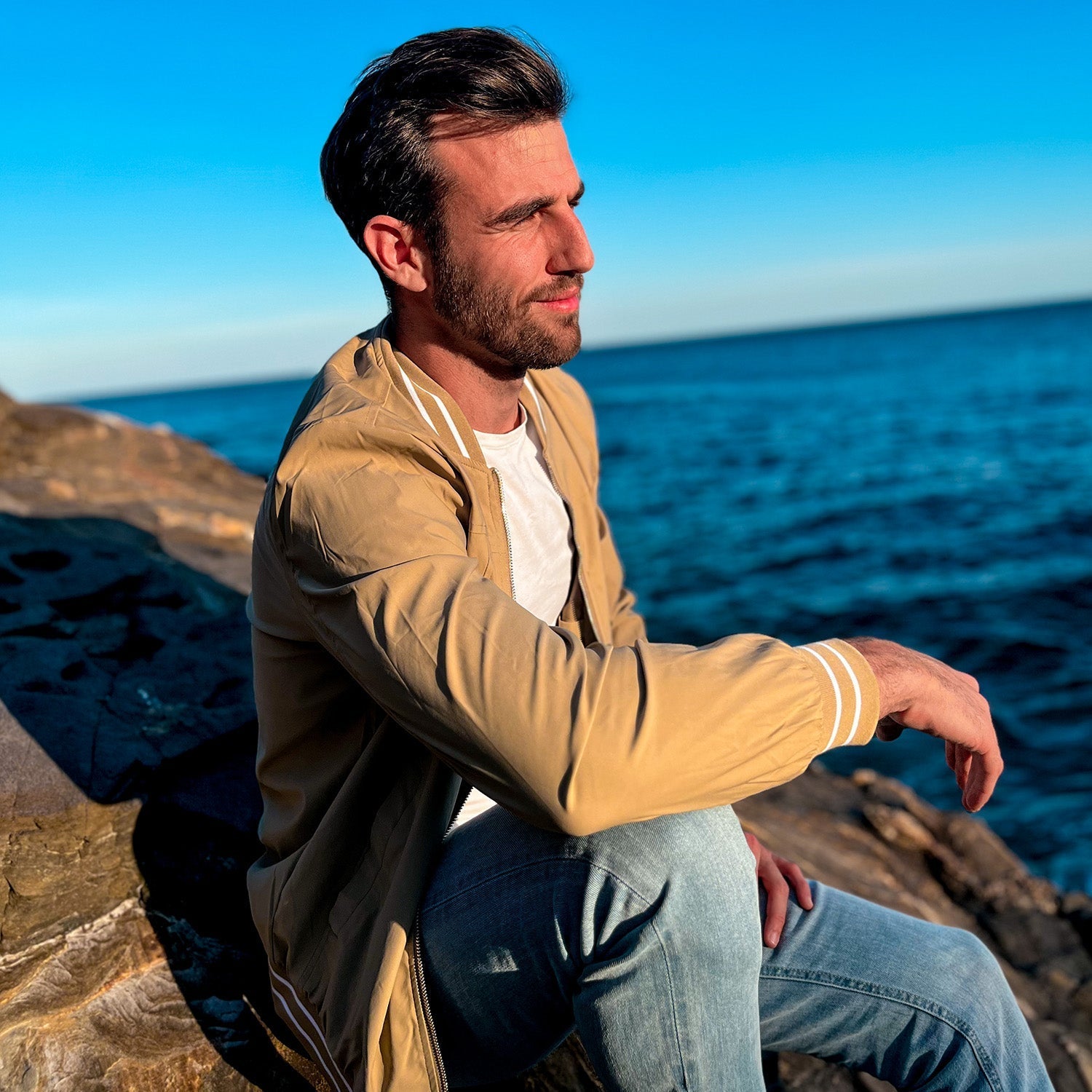 Men's Lightweight Bomber Jacket Casual Windbreaker - veyora
