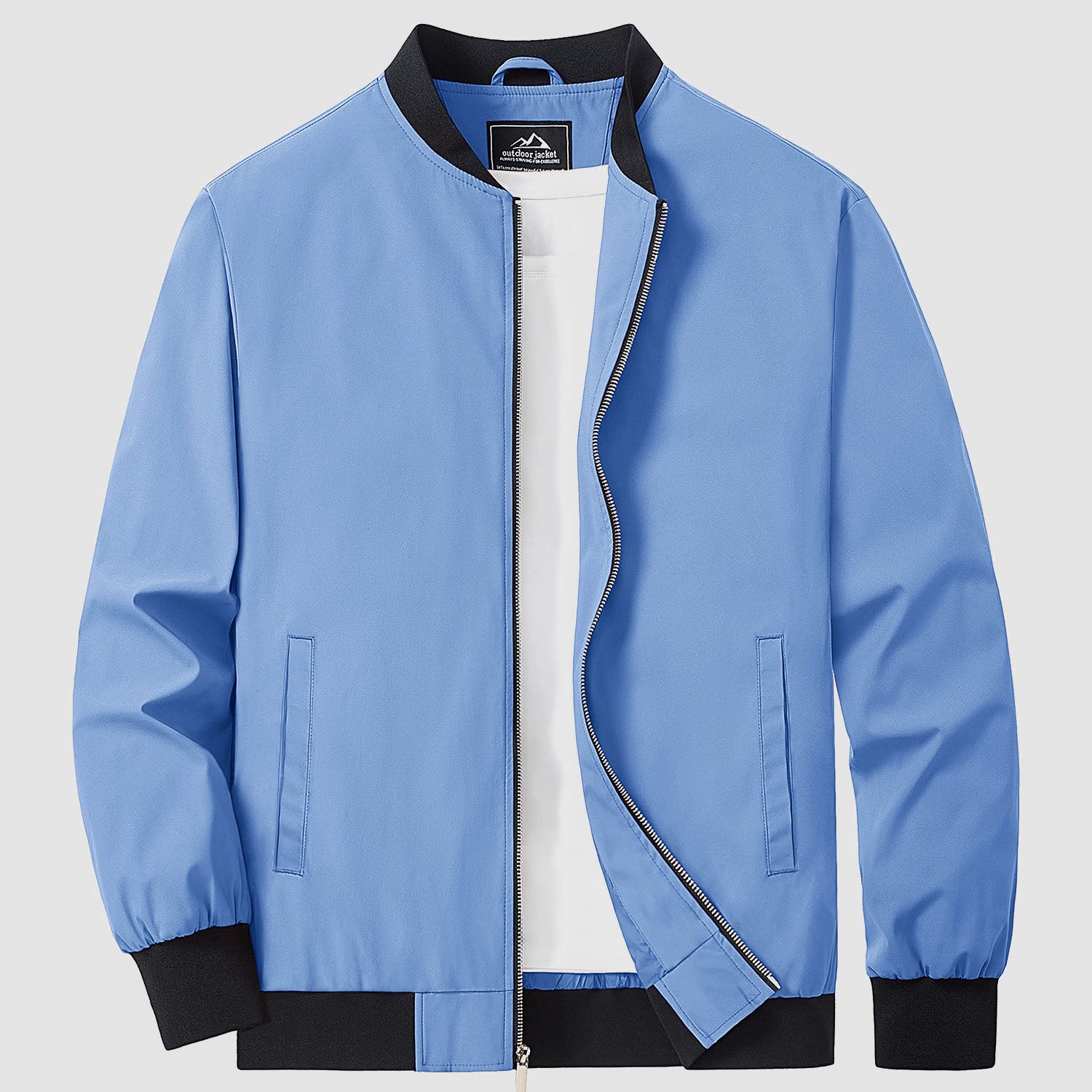 Men's Bomber Jacket Lightweight Windbreaker with Pockets - veyora