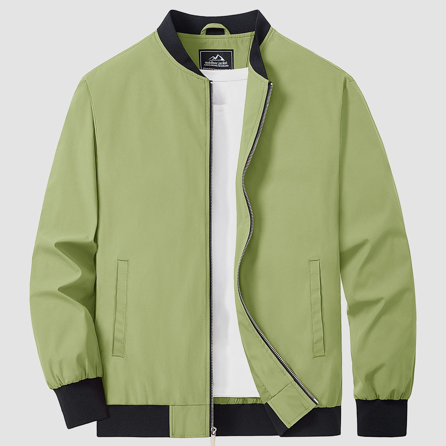 Men's Bomber Jacket Lightweight Windbreaker with Pockets - veyora