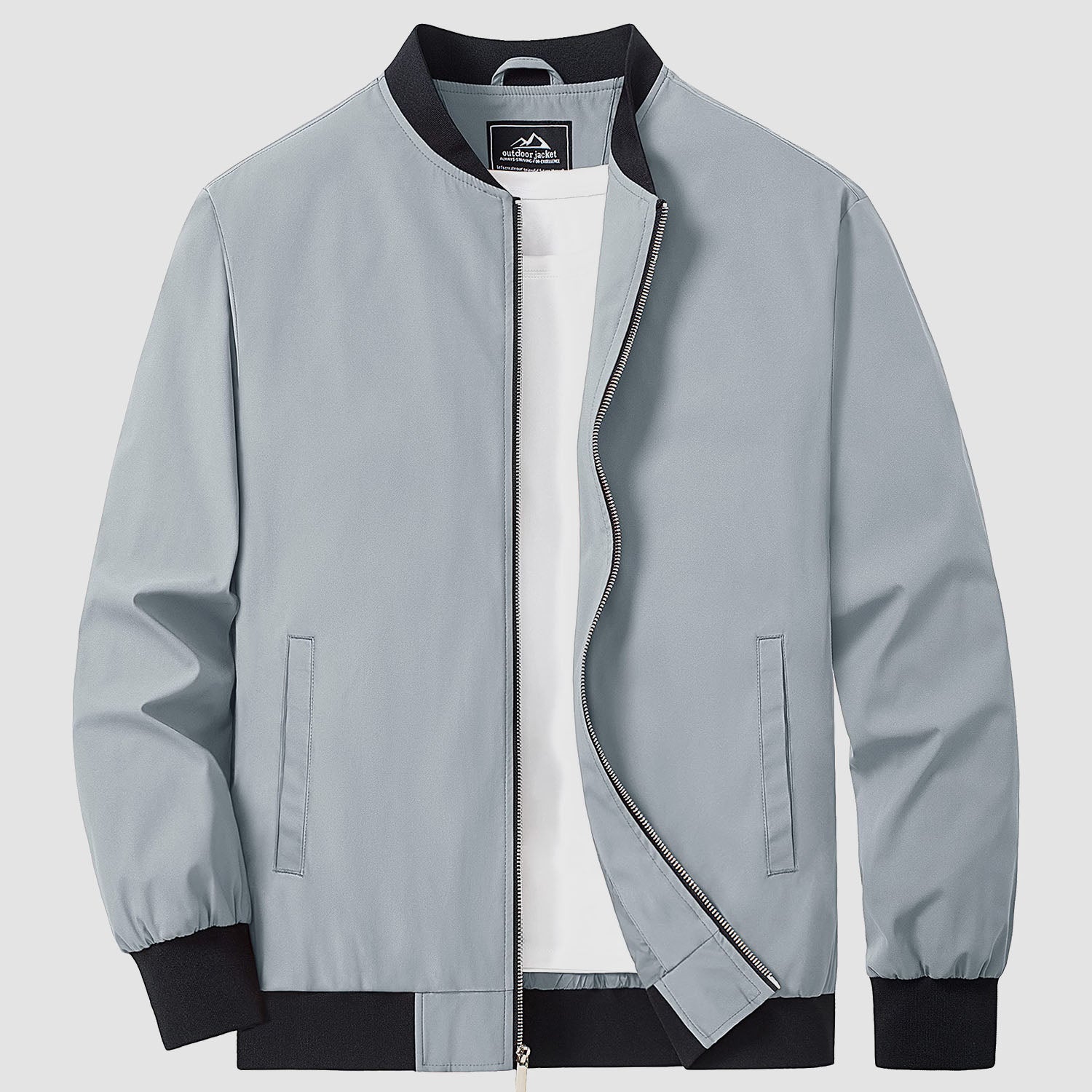 Men's Bomber Jacket Lightweight Windbreaker with Pockets - veyora