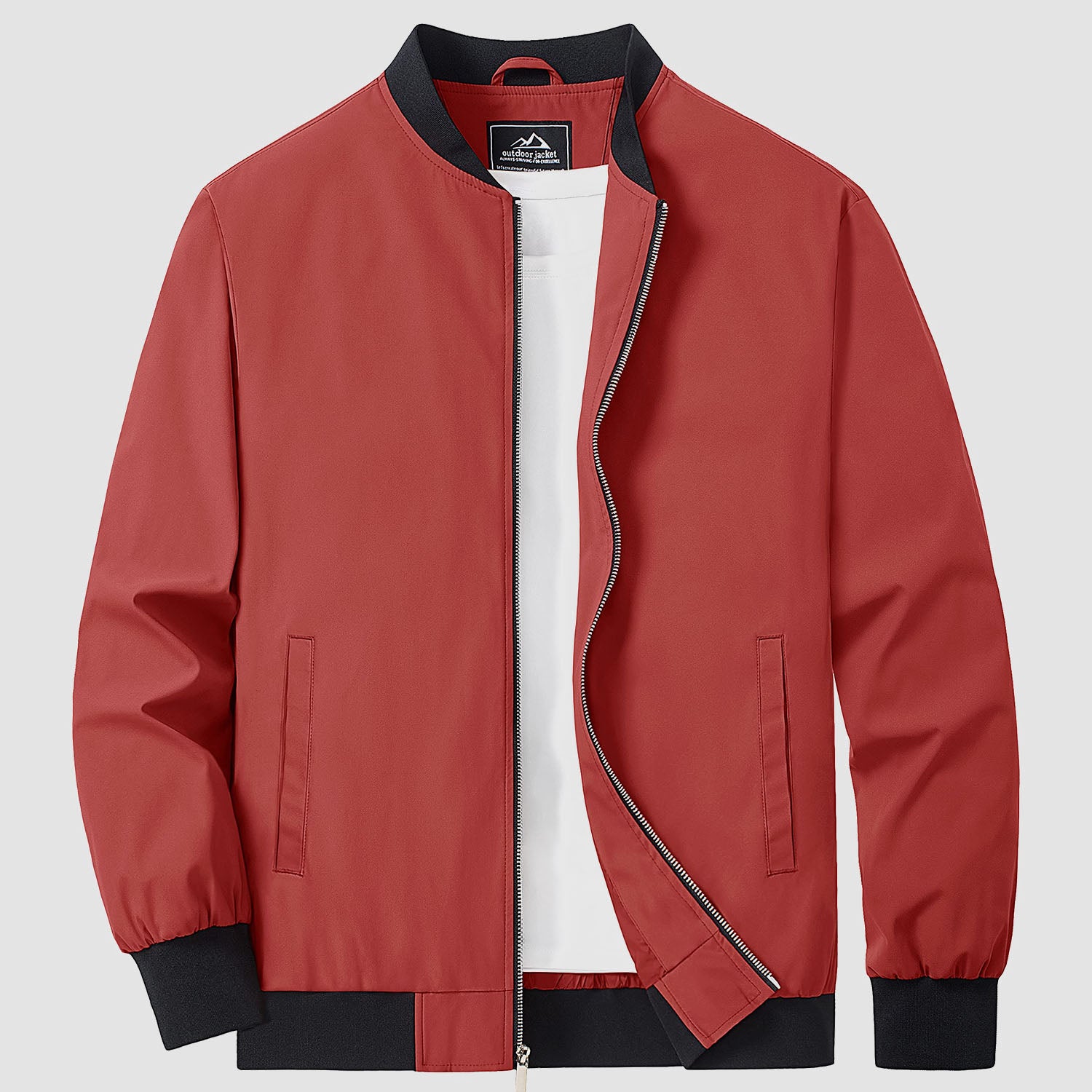 Men's Bomber Jacket Lightweight Windbreaker with Pockets - veyora
