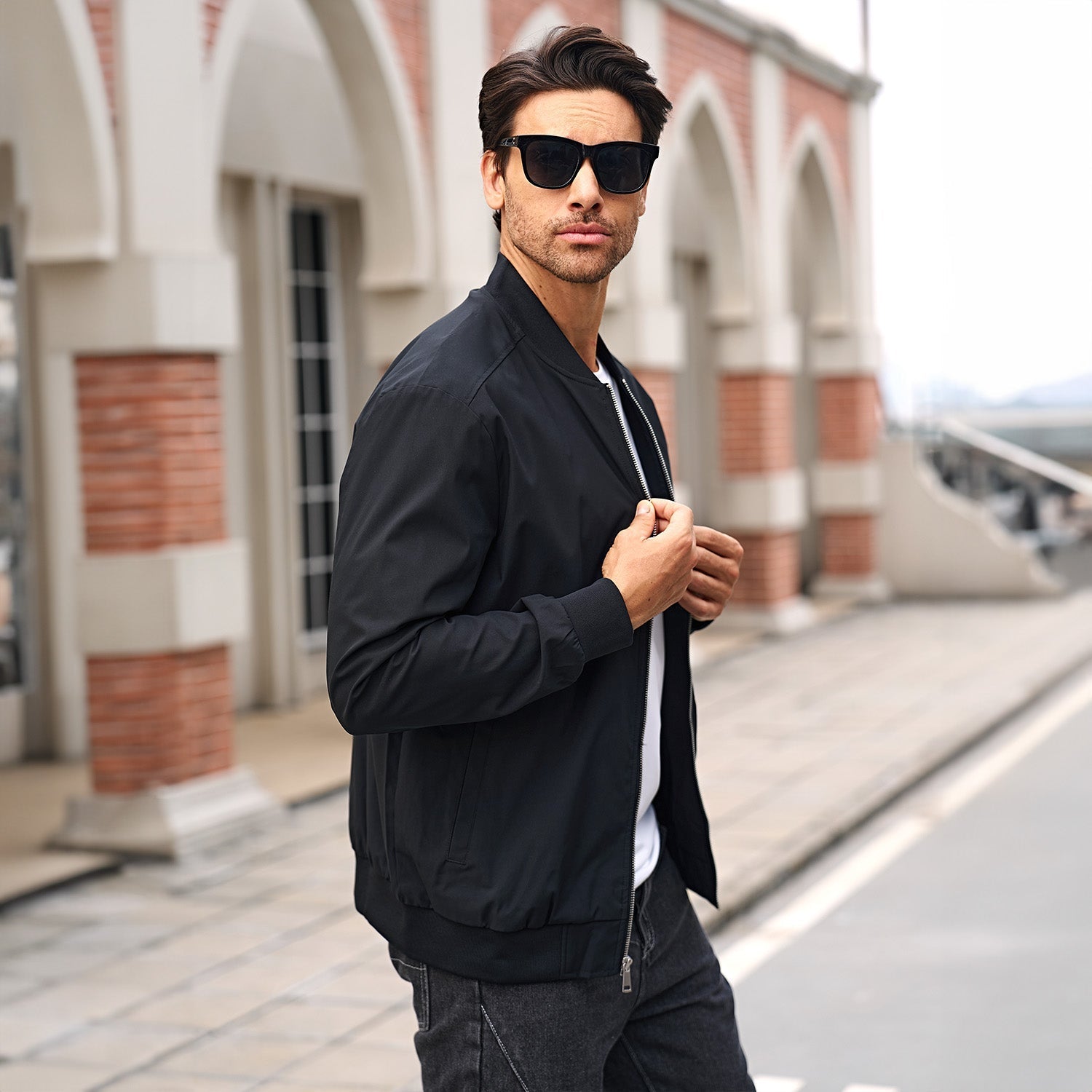 Men's Bomber Jacket Lightweight Windproof Casual Jacket - veyora