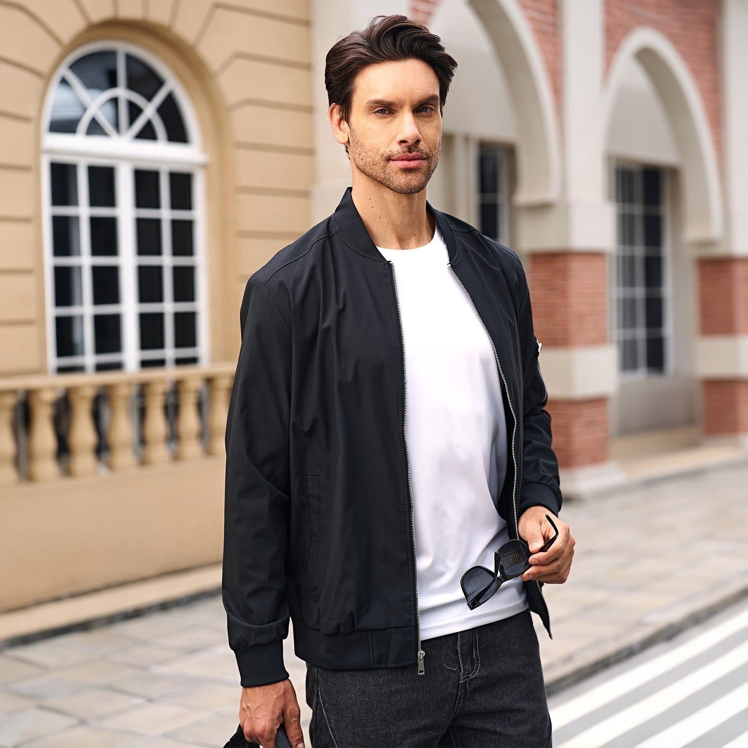 Men's Bomber Jacket Lightweight Windproof Casual Jacket - veyora
