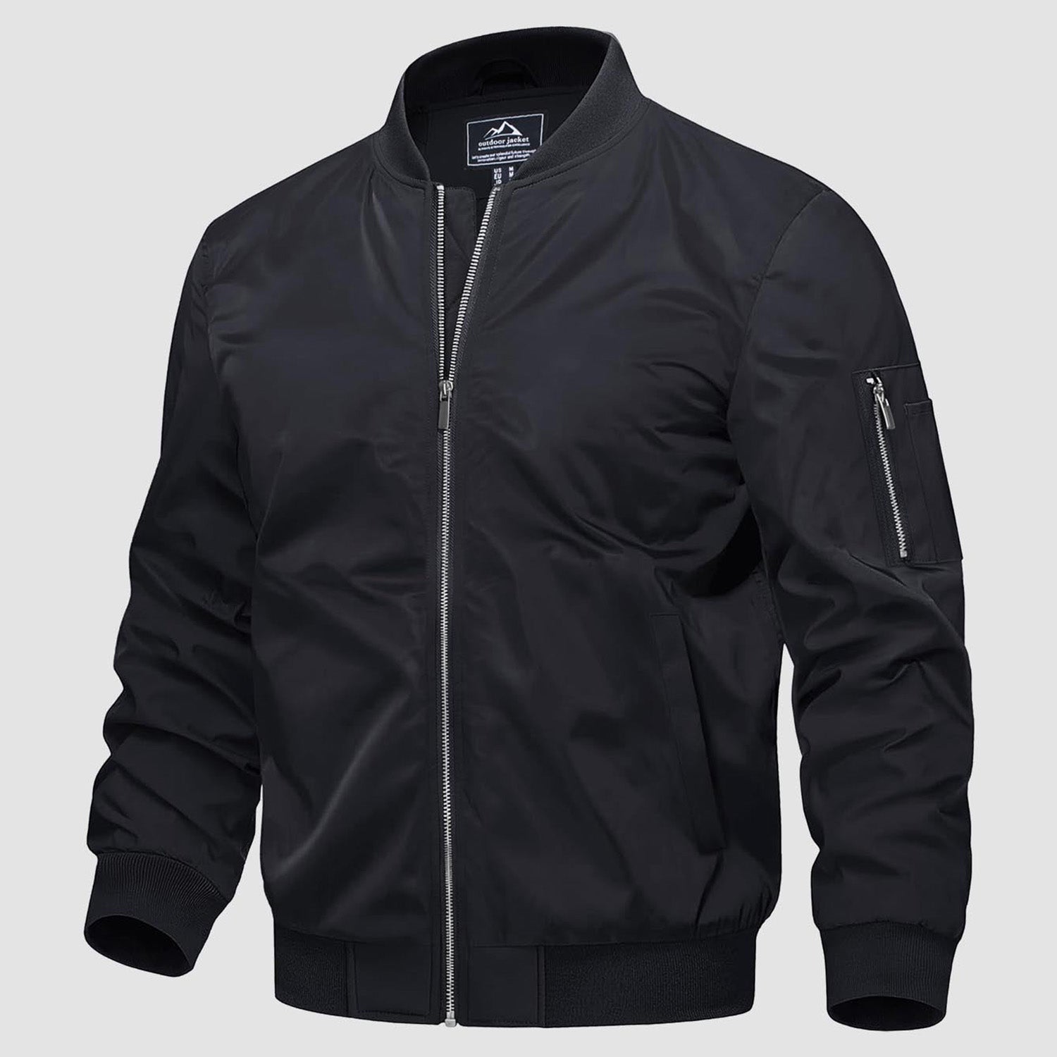 Men's Bomber Jacket, Quilted & Windproof with Pockets - veyora
