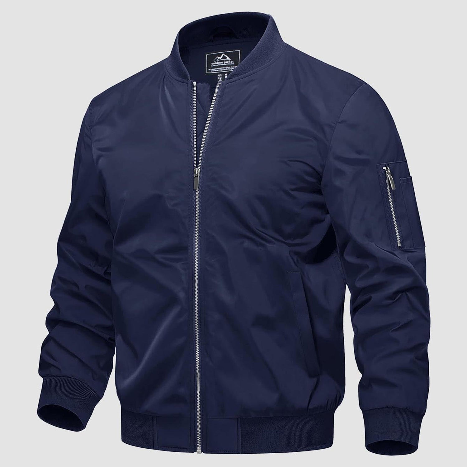 Men's Bomber Jacket, Quilted & Windproof with Pockets - veyora