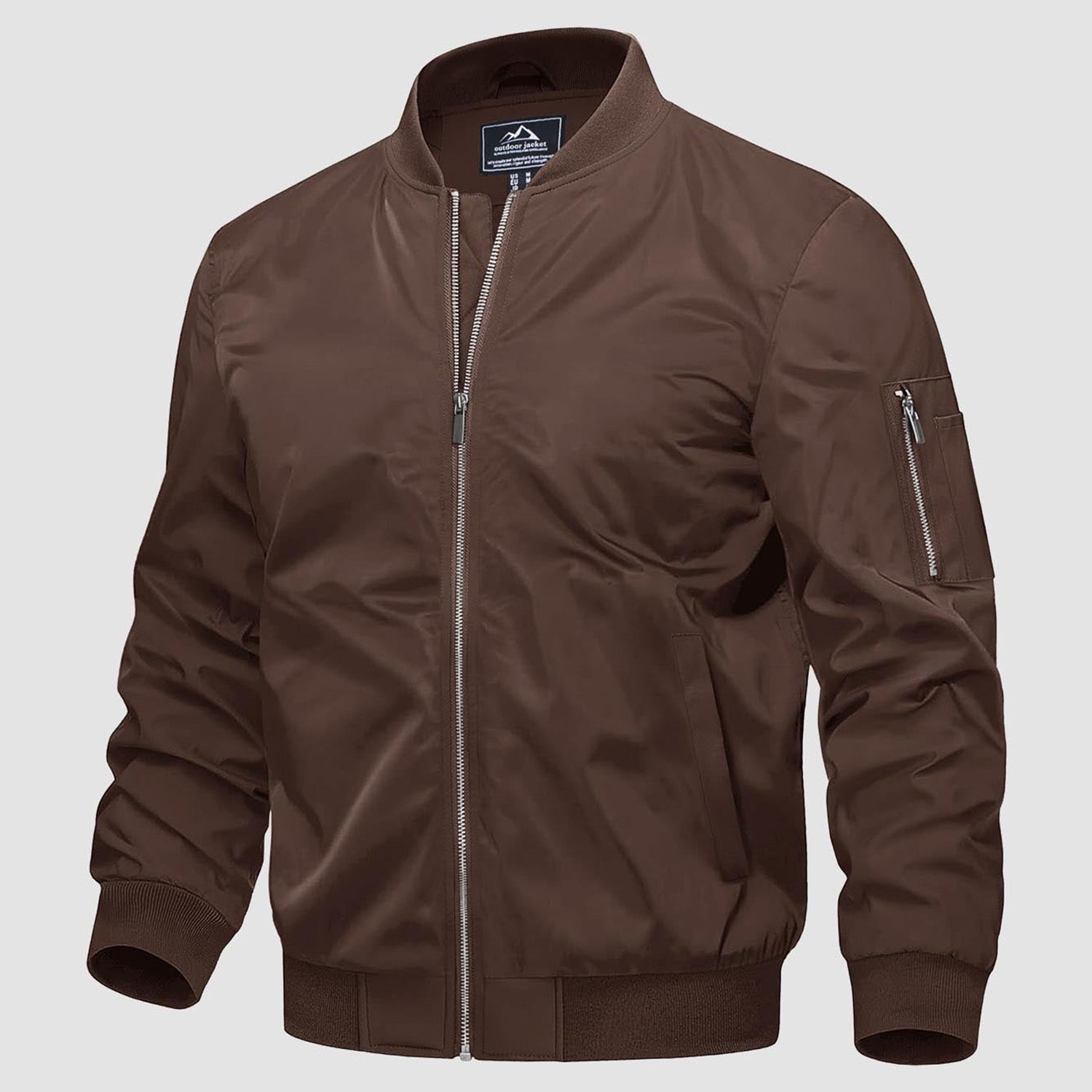 Men's Bomber Jacket, Quilted & Windproof with Pockets - veyora