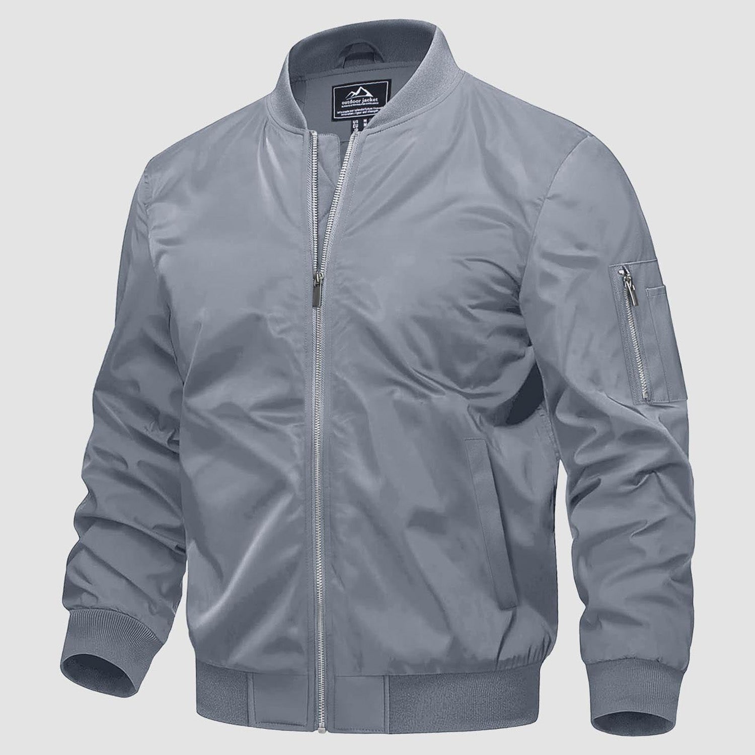 Men's Bomber Jacket, Quilted & Windproof with Pockets - veyora