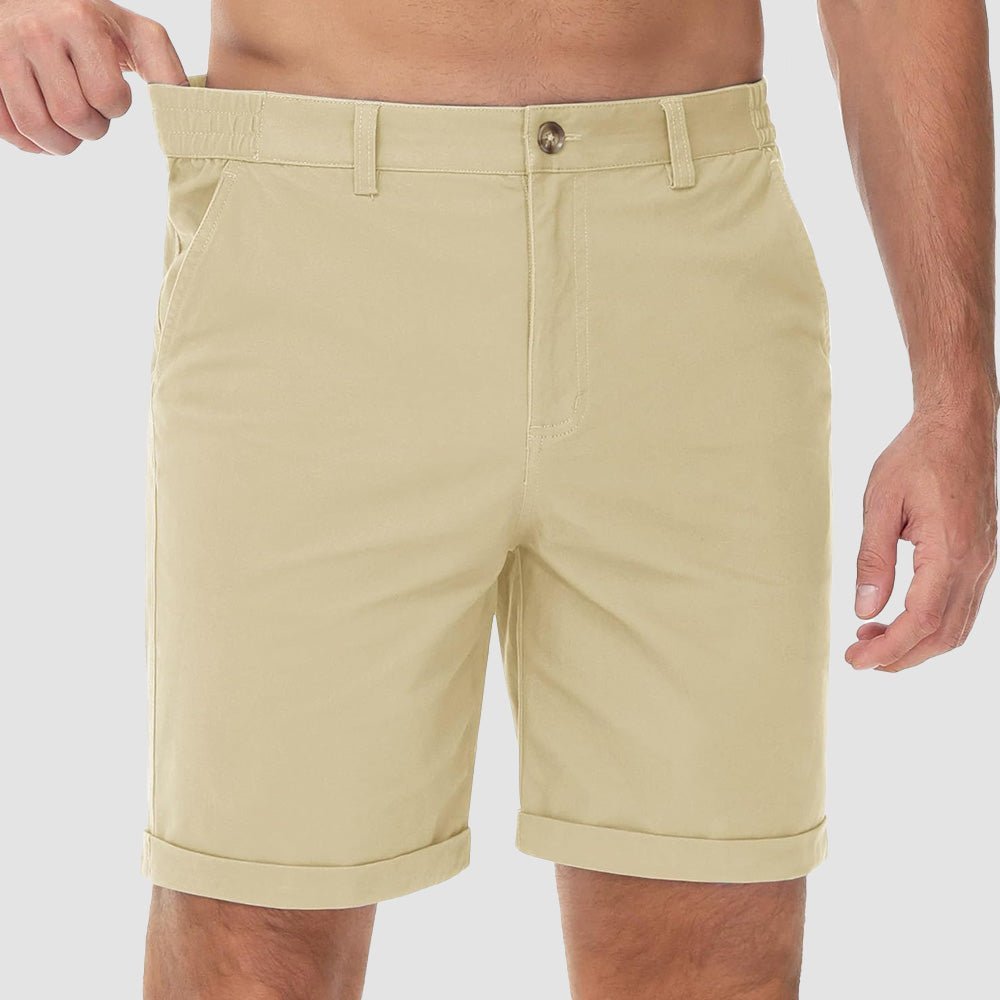 Men's Classic Stretch Chino Shorts with Pockets - veyora