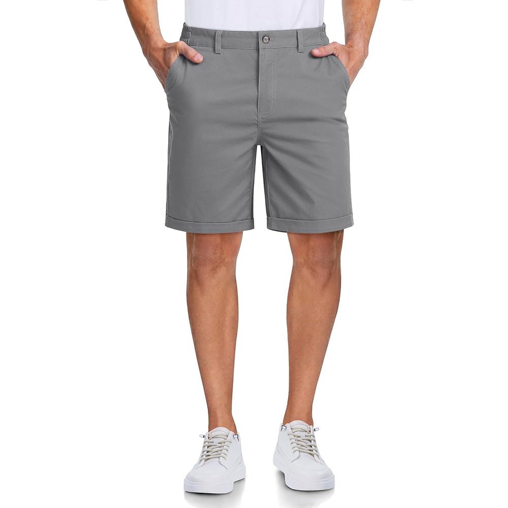 Men's Classic Stretch Chino Shorts with Pockets - veyora