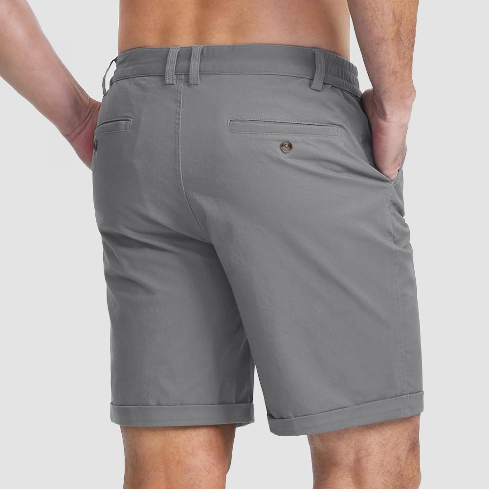 Men's Classic Stretch Chino Shorts with Pockets - veyora