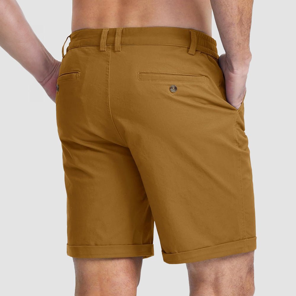 Men's Classic Stretch Chino Shorts with Pockets - veyora