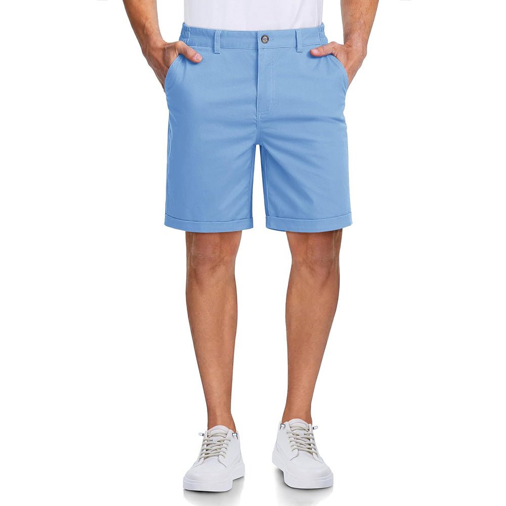 Men's Classic Stretch Chino Shorts with Pockets - veyora