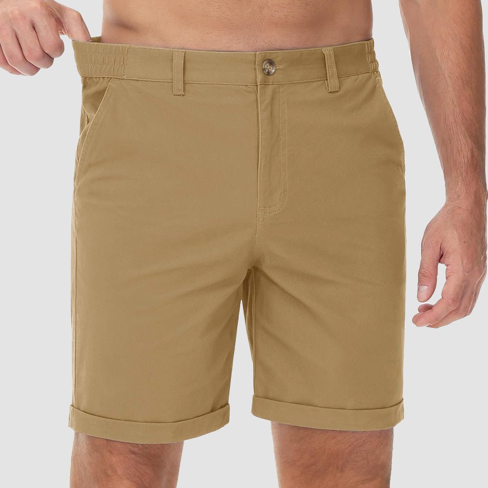Men's Classic Stretch Chino Shorts with Pockets - veyora