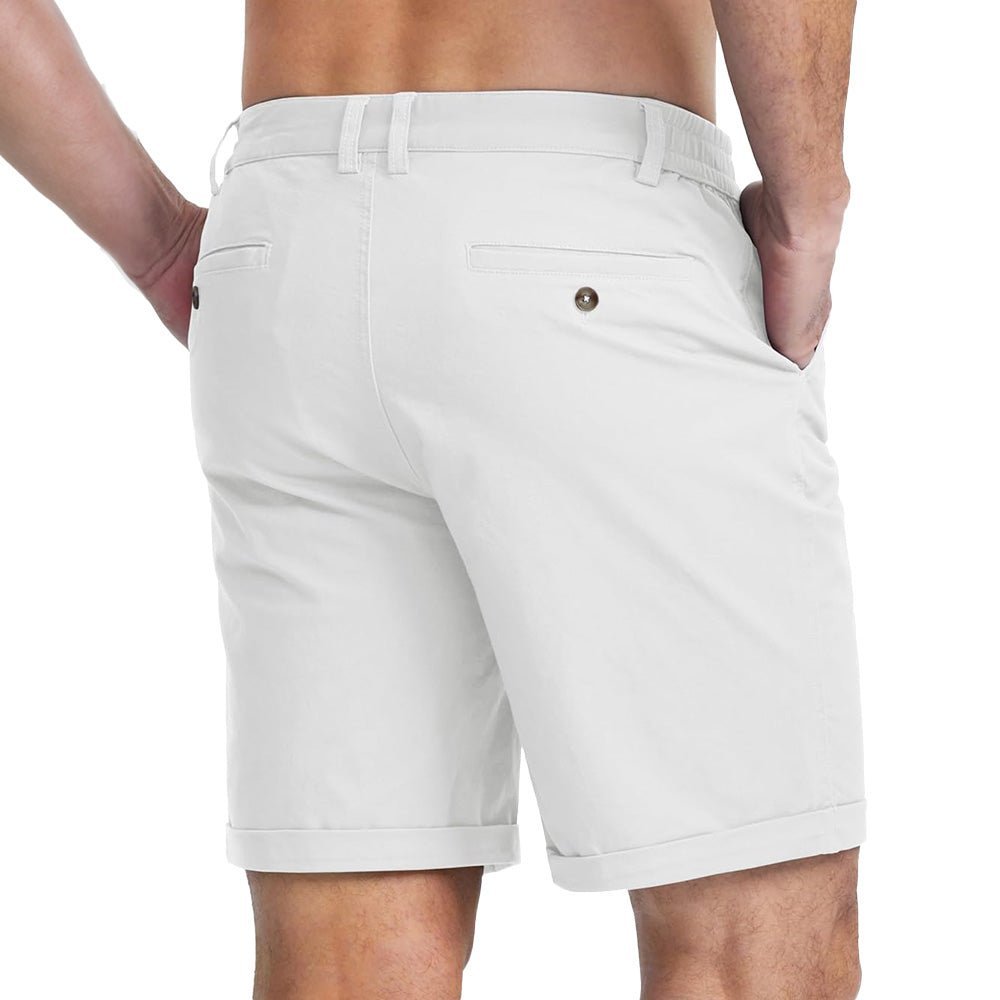 Men's Classic Stretch Chino Shorts with Pockets - veyora