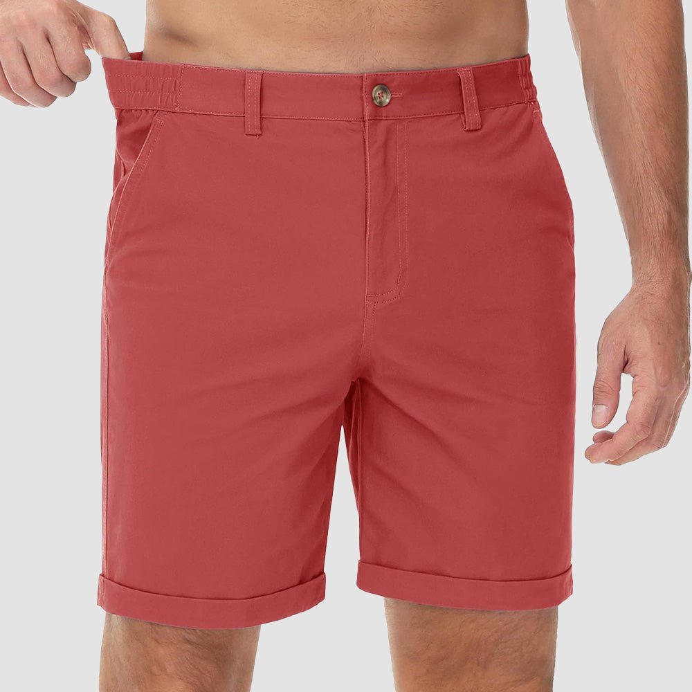 Men's Classic Stretch Chino Shorts with Pockets - veyora