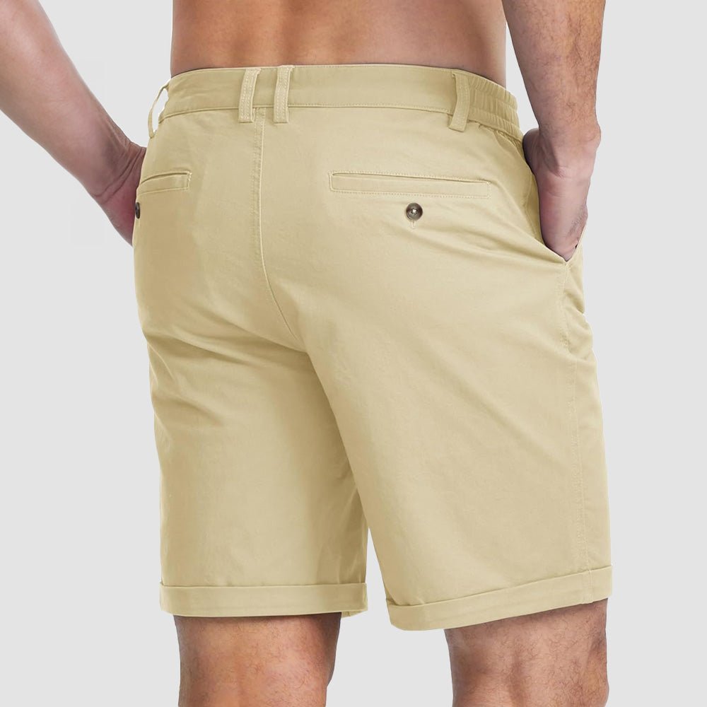 Men's Classic Stretch Chino Shorts with Pockets - veyora