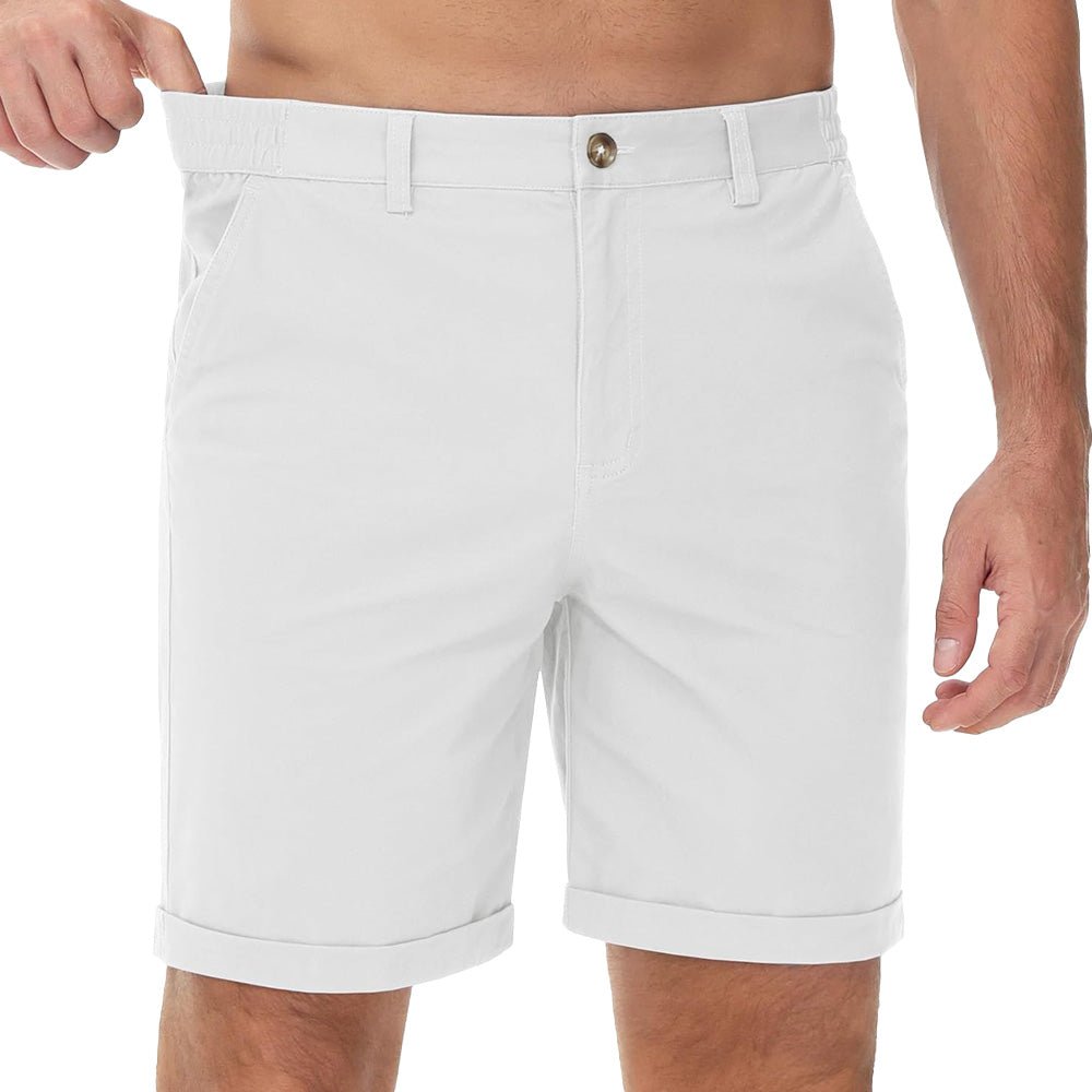 Men's Classic Stretch Chino Shorts with Pockets - veyora