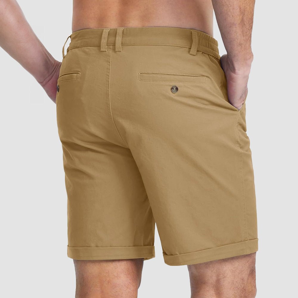 Men's Classic Stretch Chino Shorts with Pockets - veyora