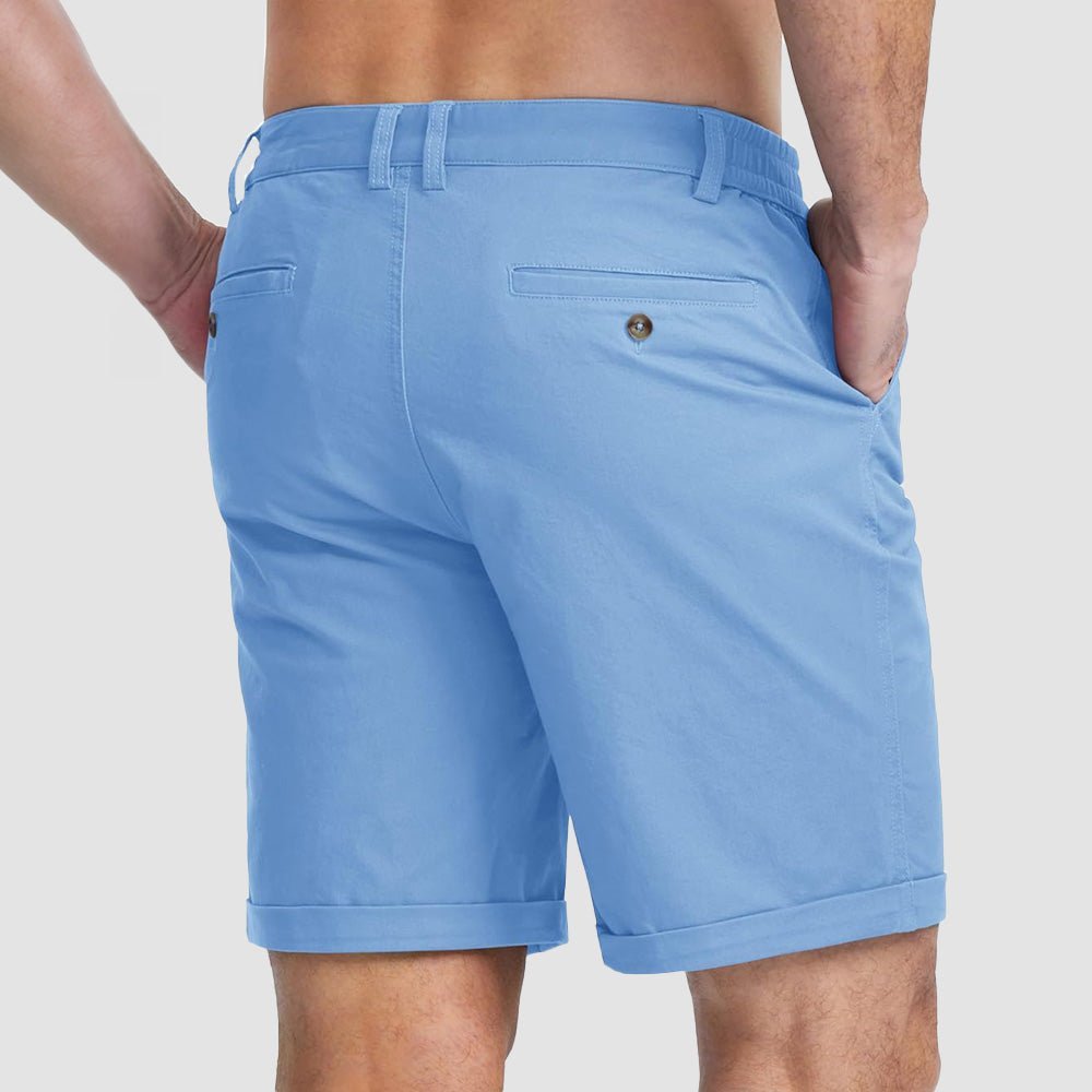 Men's Classic Stretch Chino Shorts with Pockets - veyora