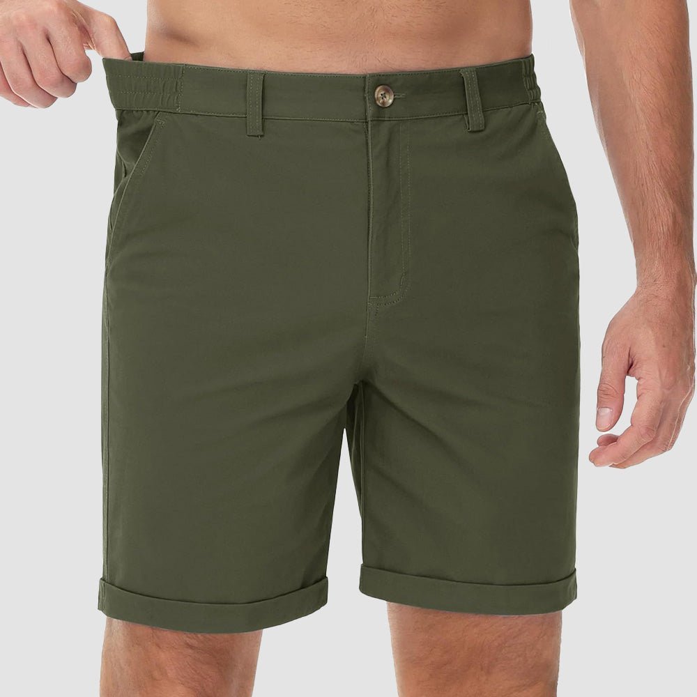 Men's Classic Stretch Chino Shorts with Pockets - veyora