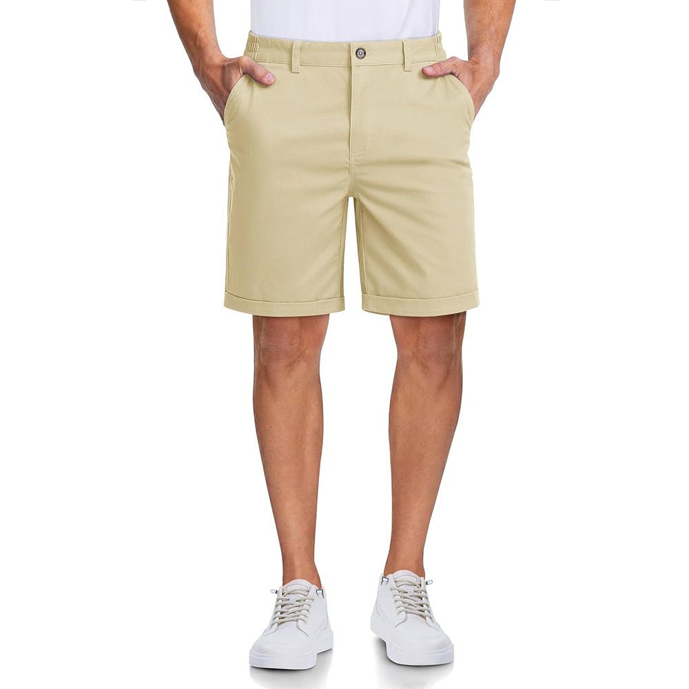 Men's Classic Stretch Chino Shorts with Pockets - veyora