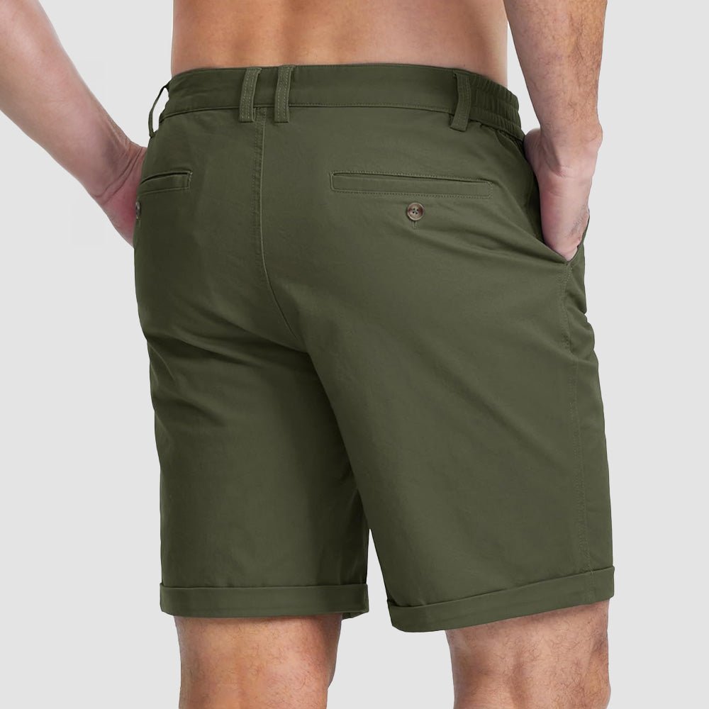 Men's Classic Stretch Chino Shorts with Pockets - veyora