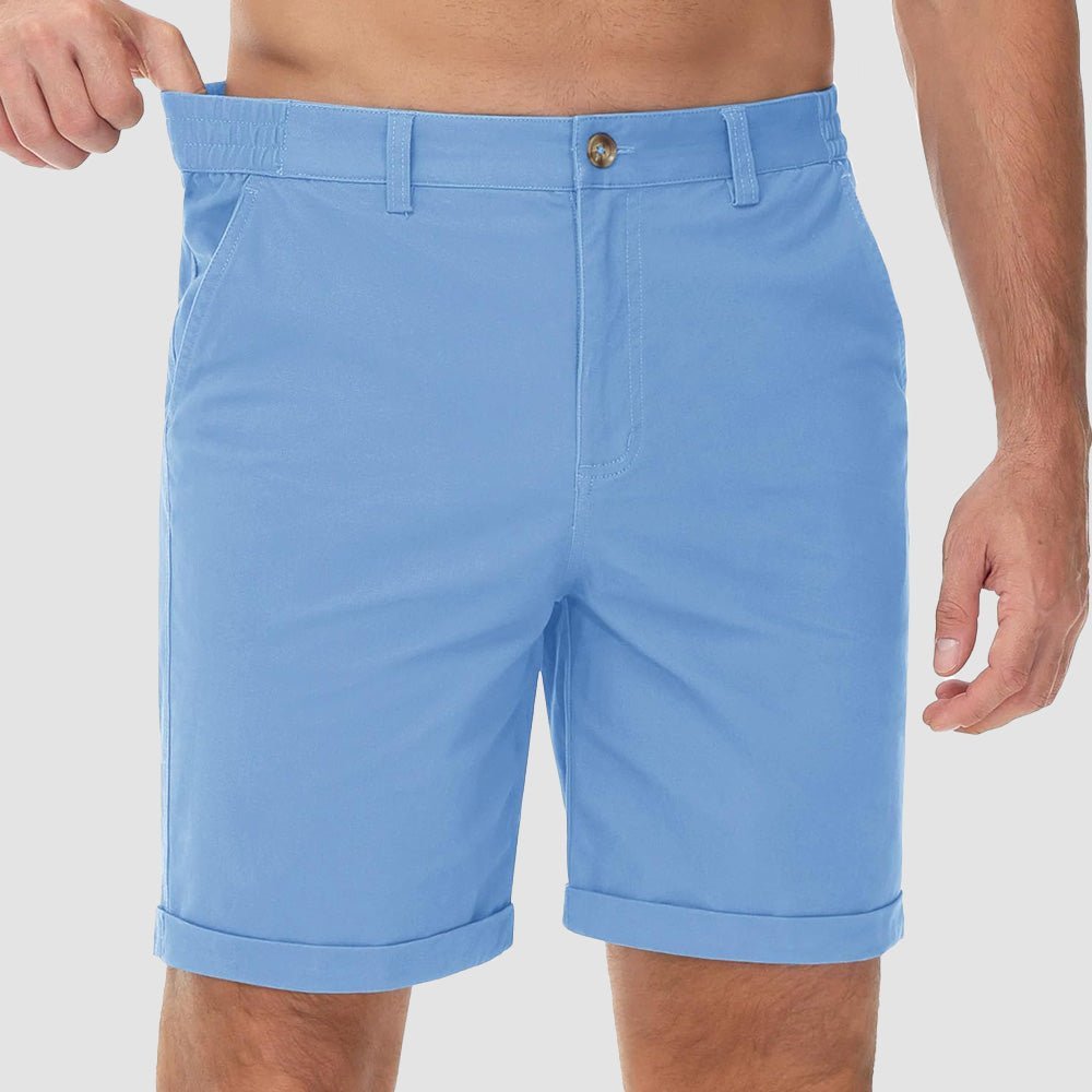 Men's Classic Stretch Chino Shorts with Pockets - veyora