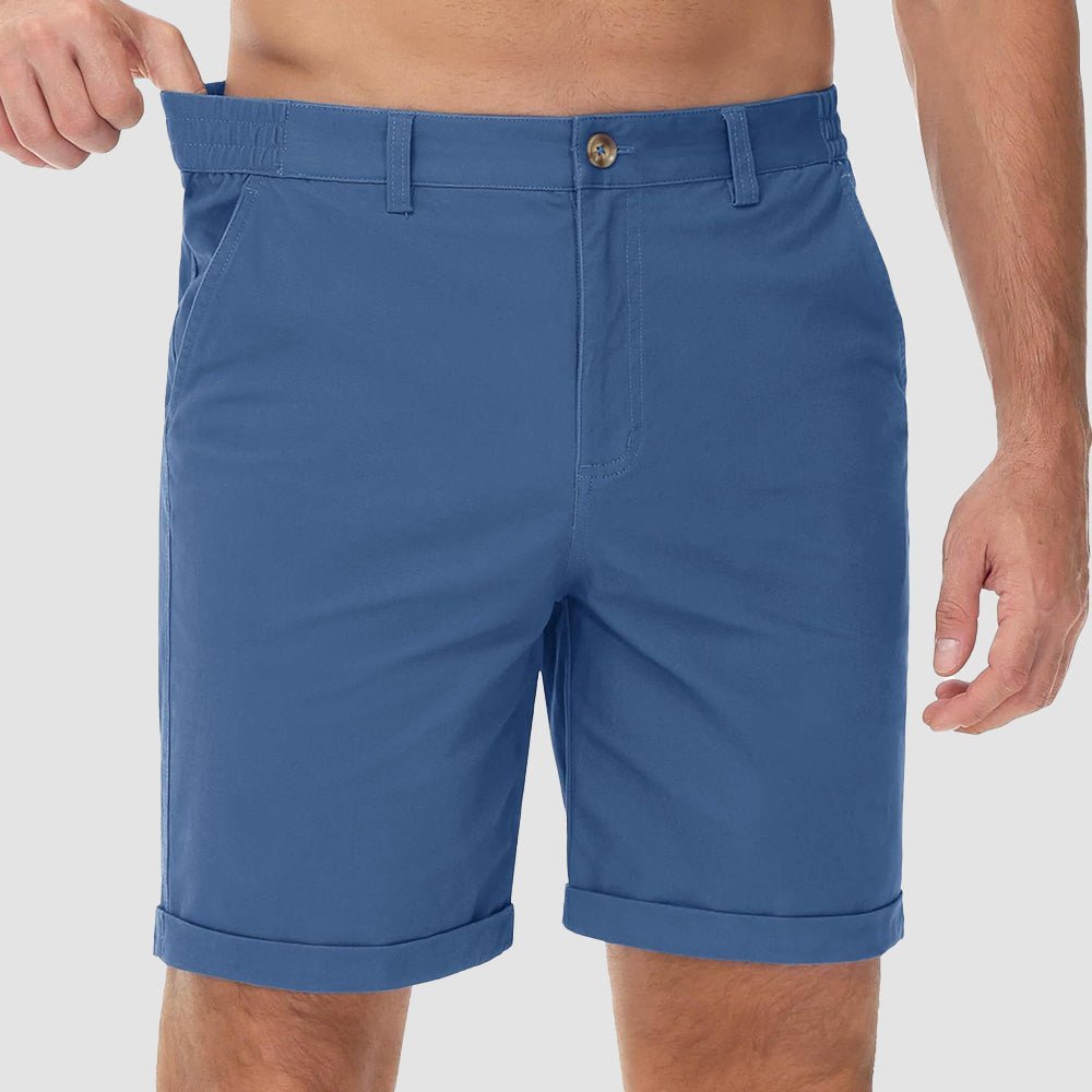 Men's Classic Stretch Chino Shorts with Pockets - veyora