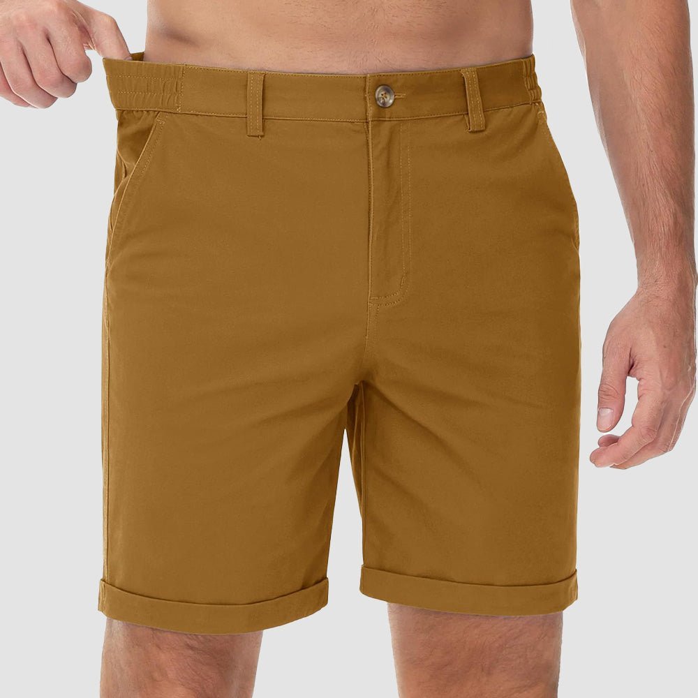 Men's Classic Stretch Chino Shorts with Pockets - veyora
